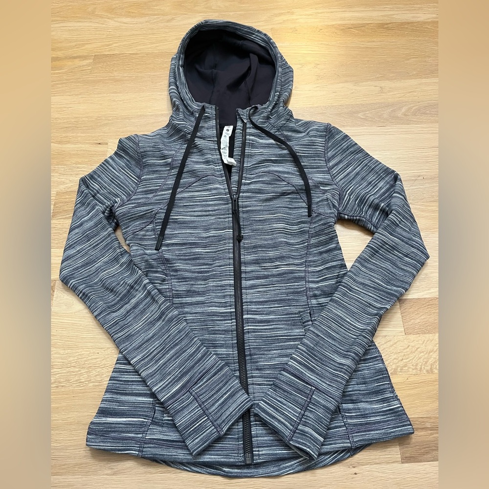 Lululemon Athletica Navy and White Striped Define Jacket